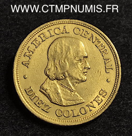 COSTA RICA 10 COLONES CHRISTOPHE COLOMB 1897