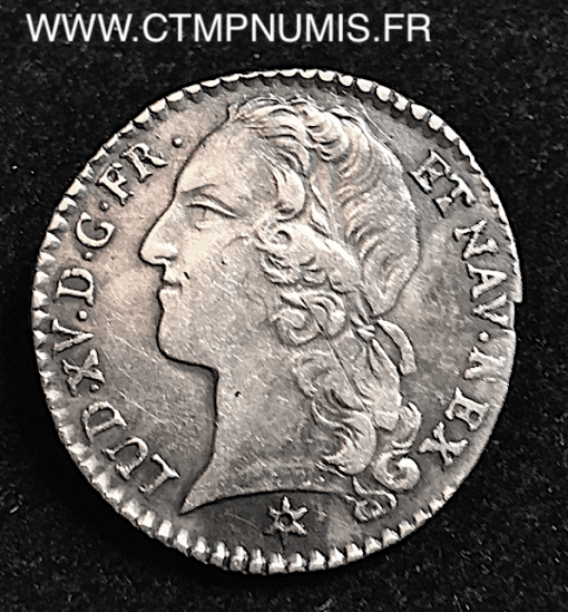 LOUIS XV 1/10 ECU AU BANDEAU 1749 M TOULOUSE