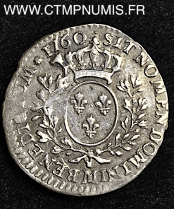 LOUIS XV 1/10 ECU ARGENT BANDEAU 1760 TOULOUSE