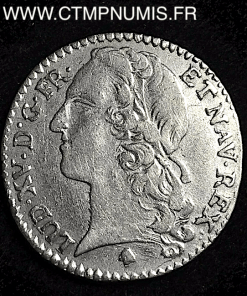 LOUIS XV 1/10 ECU ARGENT BANDEAU 1764 M TOULOUSE