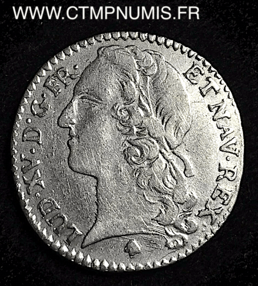 LOUIS XV 1/10 ECU ARGENT BANDEAU 1764 M TOULOUSE