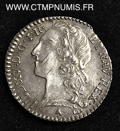 LOUIS XV 1/10 ECU ARGENT BANDEAU 1769 TOULOUSE