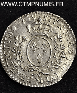 LOUIS XV 1/10 ECU ARGENT BANDEAU 1769 TOULOUSE