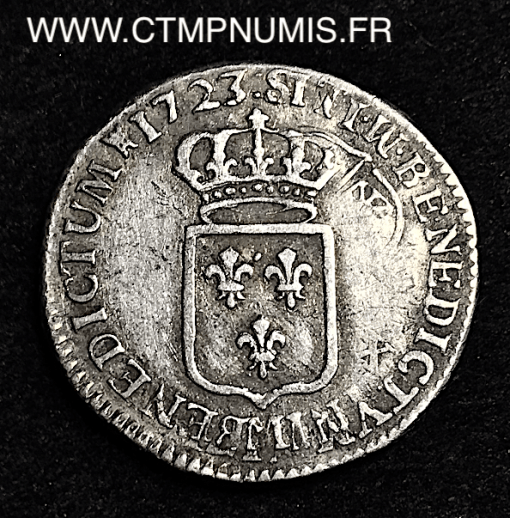 LOUIS XV 1/6 ECU DE FRANCE 1723 M TOULOUSE