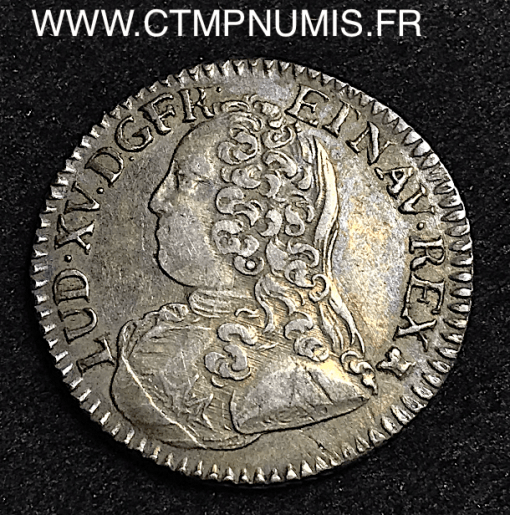 LOUIS XV 1/5 ECU ARGENT 1729 M TOULOUSE