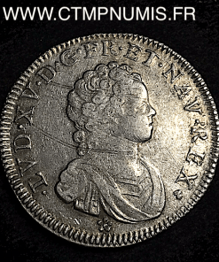 LOUIS XV 1/4 ECU VERTUGADIN 1716 M TOULOUSE