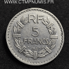 5 FRANCS LAVRILLIER NICKEL 1937