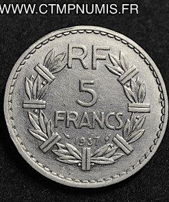 5 FRANCS LAVRILLIER NICKEL 1937