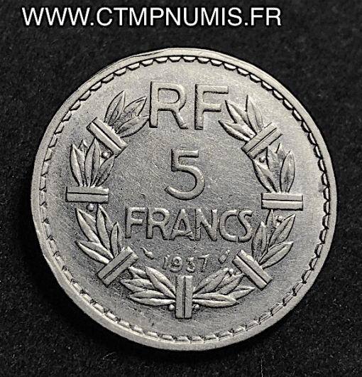 5 FRANCS LAVRILLIER NICKEL 1937