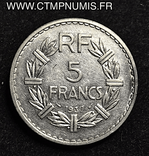 5 FRANCS LAVRILLIER NICKEL 1937