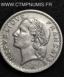 5 FRANCS LAVRILLIER NICKEL 1938