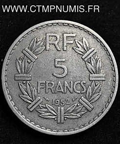 5 FRANCS LAVRILLIER ALUMINIUM 1952