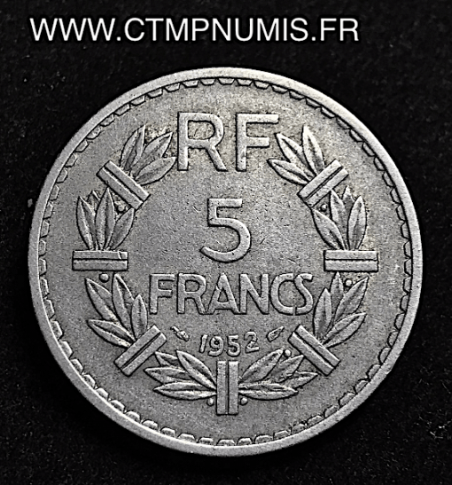 5 FRANCS LAVRILLIER ALUMINIUM 1952