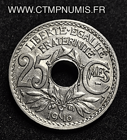 25 CENTIMES LINDAUER SOULIGNE 1916