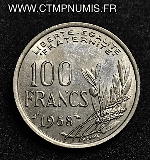 100 FRANCS COCHET 1958 CHOUETTE SUP