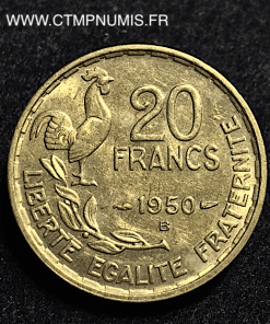 20 FRANCS G.GUIRAUD 1950 B 3 PLUMES