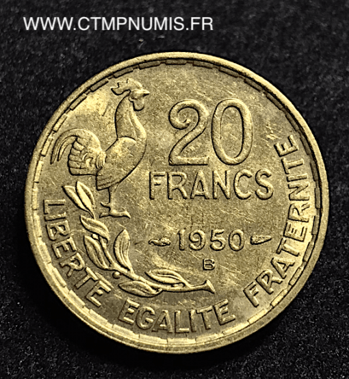 20 FRANCS G.GUIRAUD 1950 B 3 PLUMES