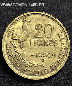 20 FRANCS G.GUIRAUD 1950 B 3 PLUMES