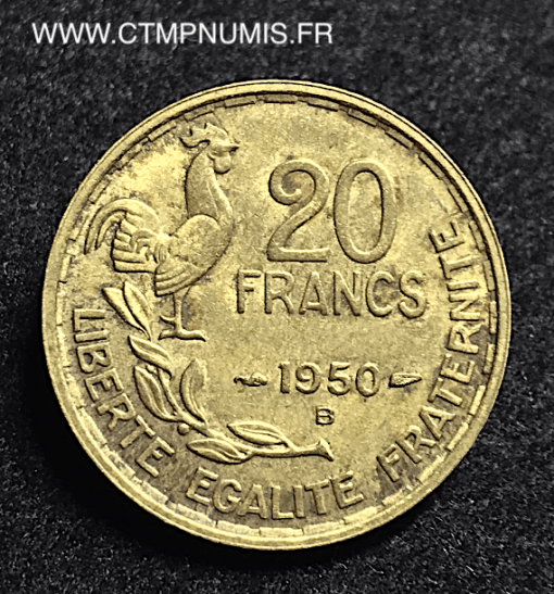 20 FRANCS G.GUIRAUD 1950 B 3 PLUMES