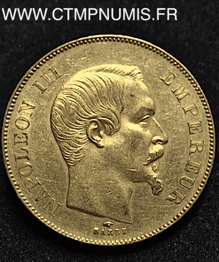 50 FRANCS OR NAPOLEON III TETE NUE 1857 PARIS