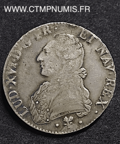 LOUIS XVI ECU ARGENT 1789 L BAYONNE