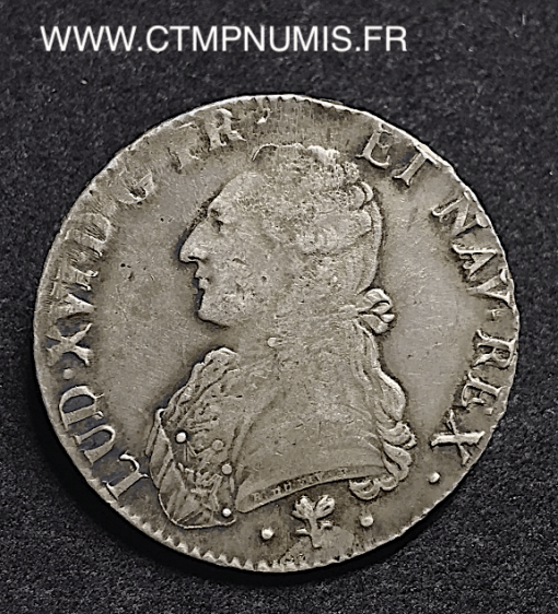 LOUIS XVI ECU ARGENT 1789 L BAYONNE