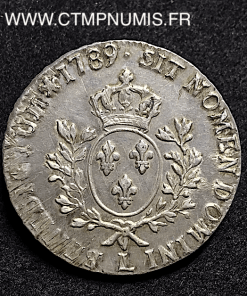 LOUIS XVI ECU ARGENT 1789 L BAYONNE