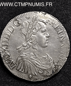 LOUIS XIV ECU MECHE LONGUE 1652 M TOULOUSE