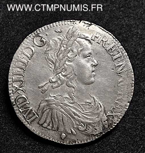 LOUIS XIV ECU MECHE LONGUE 1652 M TOULOUSE