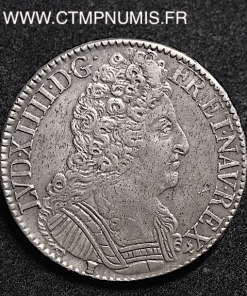 LOUIS XIV ECU AUX 3 COURONNES 1712 9 RENNES