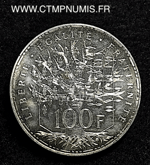 100 FRANCS ARGENT PANTHEON 1986 SPL