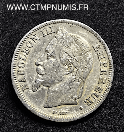 2 FRANCS NAPOLEON III 1868 BB STRASBOURG