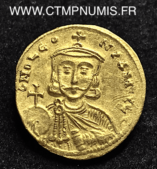 LEON III (720-741) SOLIDUS OR R/ CONSTANTIN V