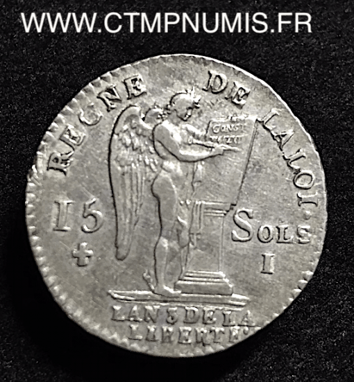 15 SOLS ARGENT CONVENTION 1791 I LIMOGES