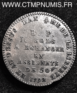 10 SOLS ARGENT LEFEVRE ET LESAGE 1792