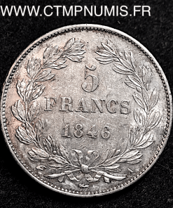 5 FRANCS ARGENT LOUIS PHILIPPE I° 1846 A PARIS
