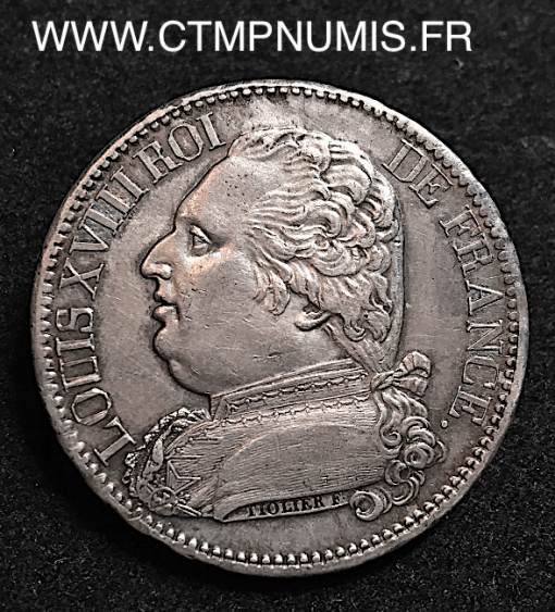 5 FRANCS LOUIS XVIII HABILLE 1814 LIMOGES