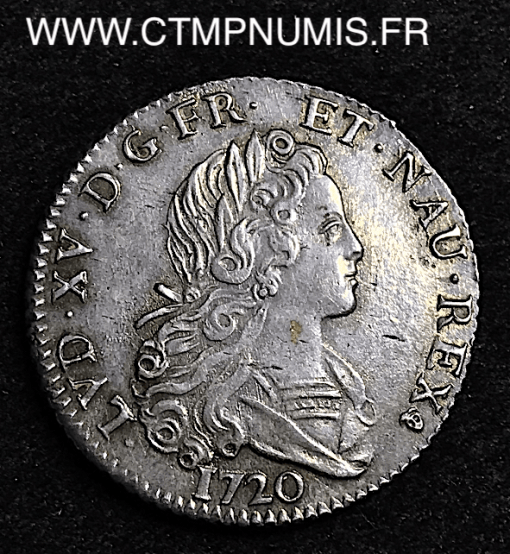 LOUIS XV PETIT LOUIS ARGENT 1720 M TOULOUSE