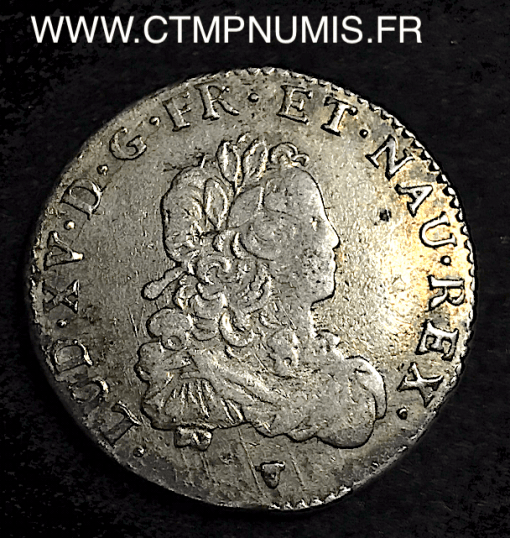 LOUIS XV 1/3 ECU DE FRANCE 1720 TOULOUSE