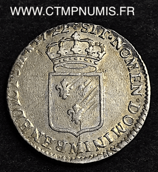 LOUIS XV 1/3 ECU DE FRANCE 1722 M TOULOUSE