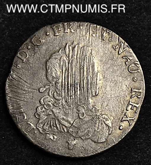 LOUIS XV 1/3 ECU DE FRANCE 1723 M TOULOUSE
