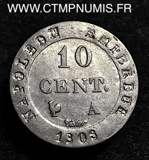 10 CENTIMES N COURONNE 1808 A PARIS