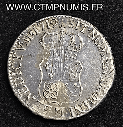 LOUIS XV 1/2 ECU FR.NAVARRE 1719 TOULOUSE