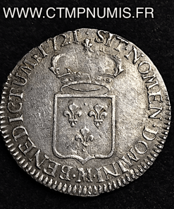 LOUIS XV 1/2 ECU DE FRANCE 1721 M TOULOUSE