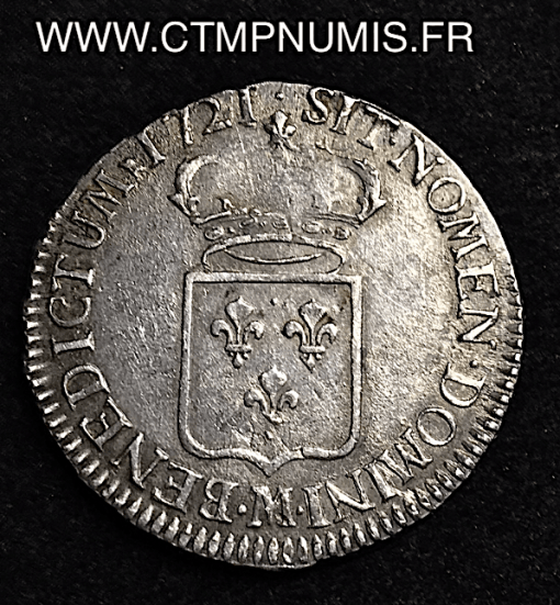LOUIS XV 1/2 ECU DE FRANCE 1721 M TOULOUSE