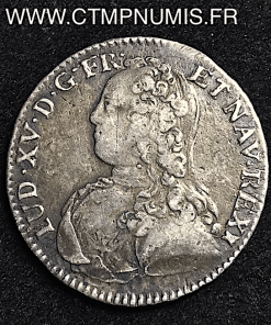 LOUIS XV 1/2 ECU ARGENT 1729 M TOULOUSE