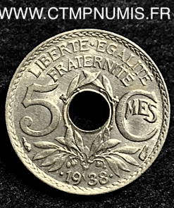 5 CENTIMES LINDAUER MAILLECHORT 1938 ETOILE