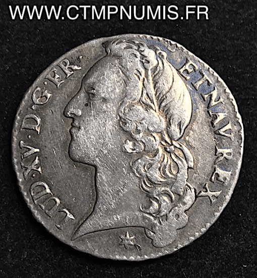 LOUIS XV 1/2 ECU AU BANDEAU 1746 M TOULOUSE