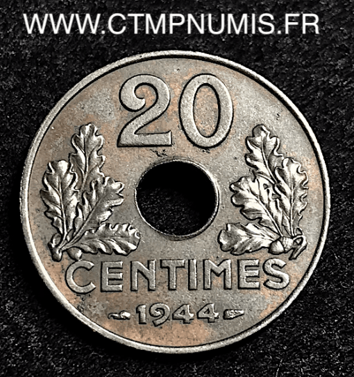 20 CENTIMES FER 1944 TTB+