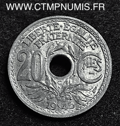 20 CENTIMES LINDAUER ZINC 1945 C CASTELSARRAZIN